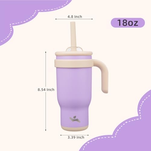 18 oz Tumbler with Handle and Straw