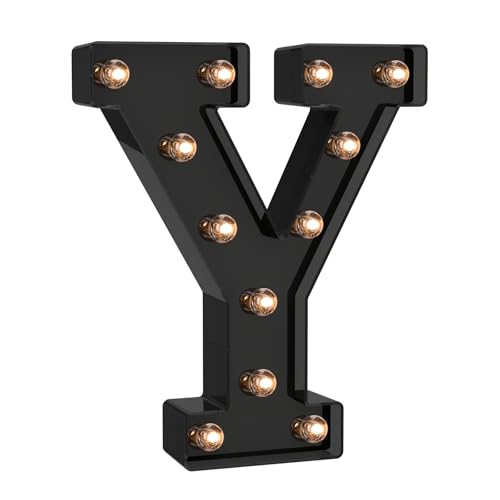 Black LED Letter Lights for Room Decor