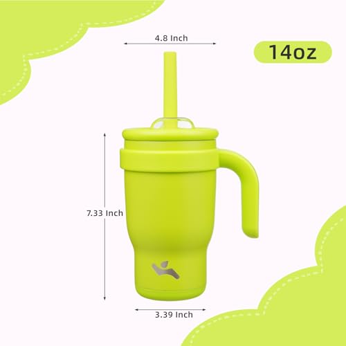 14 oz Tumbler with Handle and Straw