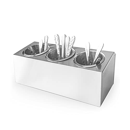 Flatware Organizers Stainless Steel Cylinder Flatware Silverware Utensil Holder Organizer Caddy