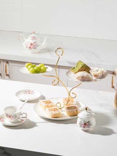 Sweejar 3 Tier Ceramic Cake Stand Wedding