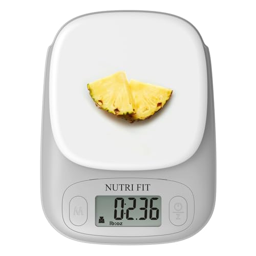 Small Food Scale Digital Kitchen Scales Weight Grams Ounces White