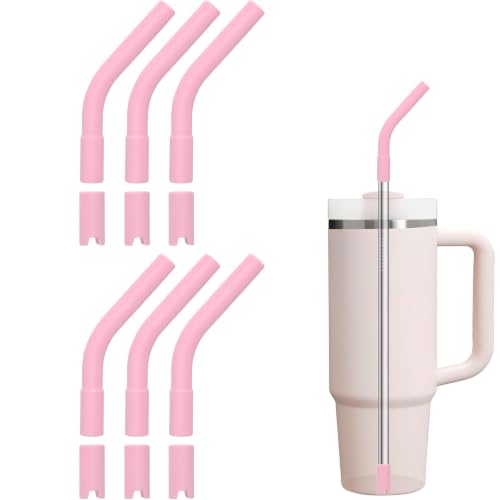 6Pcs Silicone Straw Tips for Metal Straw and Other 0.31 Inch Straws (6 Count)