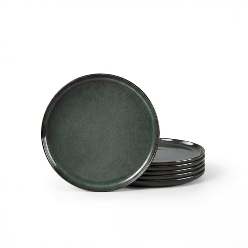 Ceramic 7.9 Inch Porcelain Dessert Plates Set of 6