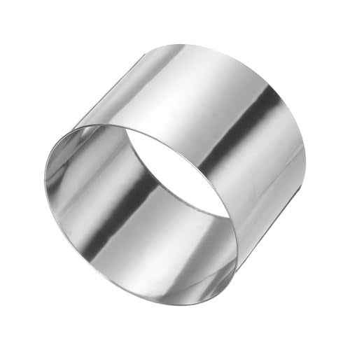 Round Cake Ring 4 x 2.75 Inch Seamless Stainless Steel Pastry Mousse Dessert Ring Mirror Coating for Baking Cooking Making Tool