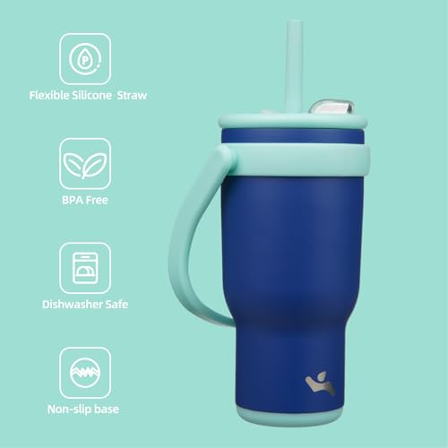 30 oz Tumbler with Handle and Straw