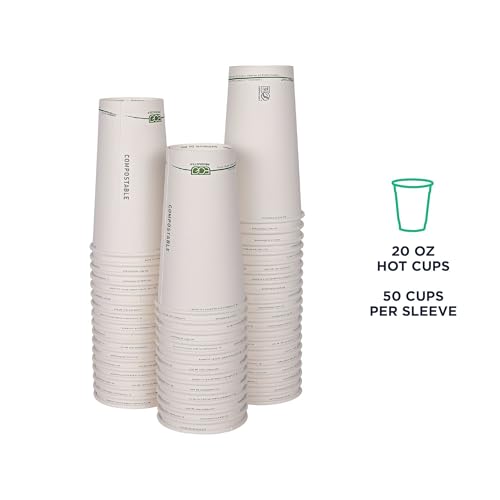 GreenStripe Disposable Paper Hot Cups (50 Count)