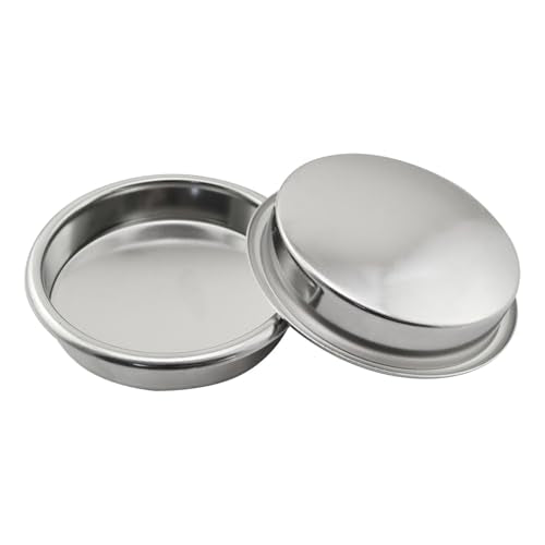 Backwash Tray 58x15mm Stainless Steel Backwash Blind Basket Coffee Machine Powder Bowl Stainless Steel Back Flush Filter Basket For Espresso Machine Cleaning Tray
