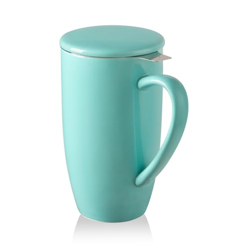 Sweejar Porcelain Tea Infuser Mug with Lid