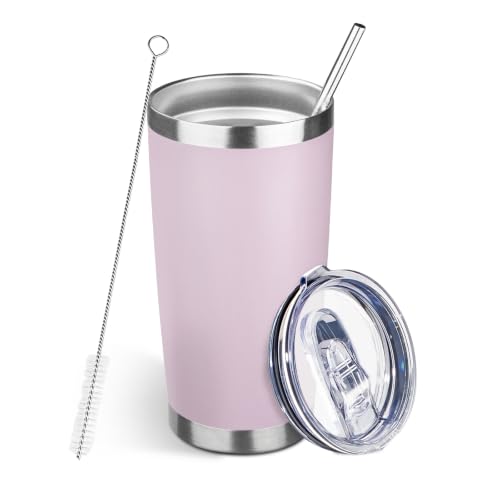DIW 20oz Insulated Tumbler Travel Coffee Mug with Lid Straw