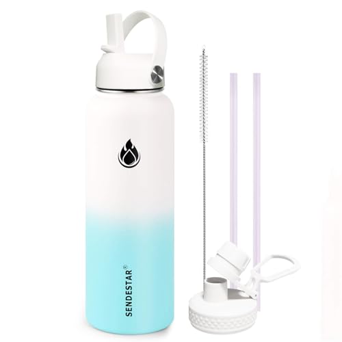 Water Bottle 40oz Double Wall Vacuum Insulated Leak Proof Stainless Steel Sports Water Bottle