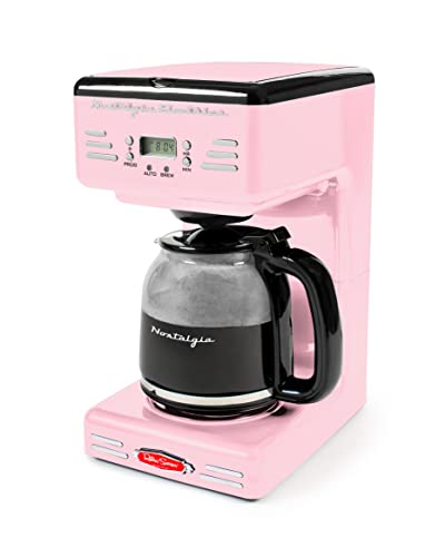 Retro 12 Cup Programmable Coffee Maker With LED Display