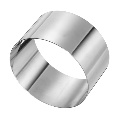 Round Cake Ring 3.5 x 2 Inch Seamless Stainless Steel Pastry Mousse Dessert Ring Mirror Coating for Baking Cooking Making Tool