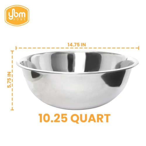 10.25 Quart Stainless Steel Premium Mixing Bowl