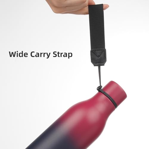 18 oz Insulated Stainless Steel Metal Water Bottle with Strap