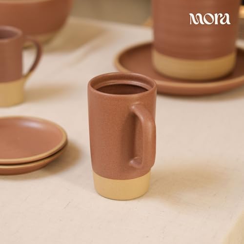 Mora Ceramics Large Tea Mug with Loose Leaf Infuser and Ceramic Lid