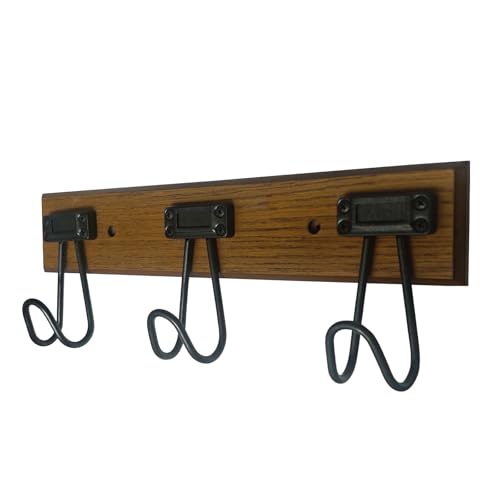16" Wall Mounted Heavy Duty Label Hook Rack with 3 Hooks