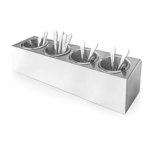 Flatware Organizers Stainless Steel Cylinder Flatware Silverware Utensil Holder Organizer Caddy