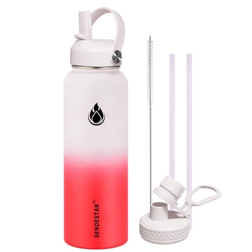 Water Bottle 40oz Double Wall Vacuum Insulated Leak Proof Stainless Steel Sports Water Bottle