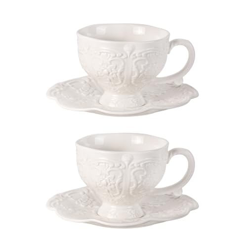 Tea Cups and Saucers Set of 2 (2 Count)