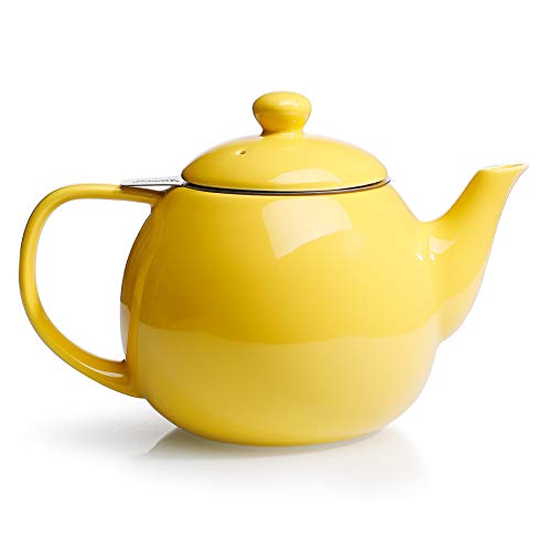 Teapot Porcelain Tea Pot with Stainless Steel Infuser