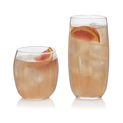 Samba Rocks and Tumbler Glass Cups Set of 16
