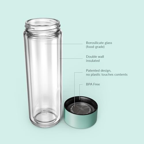 Glass Multi Tea Infuser Bottle 14oz