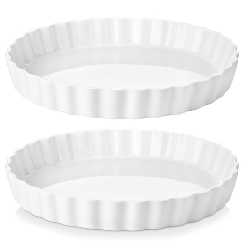 Porcelain Pie Pan Quiche Baking Dish (2 Count)