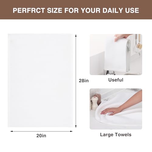 100% Cotton Oversized Waffle Weave Kitchen Towels 8 (8 Count)