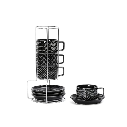 4oz Ceramic Espresso Cups Set of 4 (4 Count)