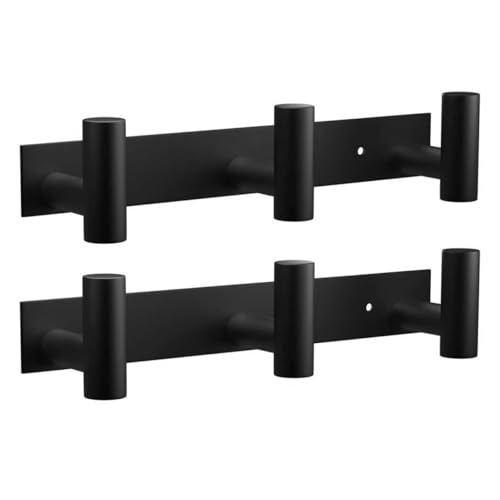 Black Hat and Coat Wall Mount Rack (2 Count)
