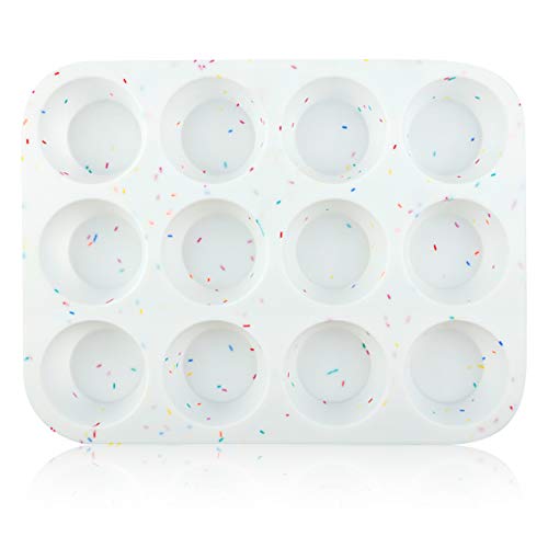 Silicone Muffin Pan for Baking Regular 12 Cups Cupcake Pans Muffin Tin Non