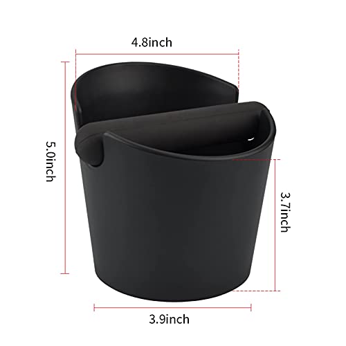 Coffee Knock Box 4.8 Inch Barista Style Knock Box With Removable Bar
