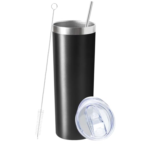 20 oz Skinny Tumbler with Lid and Straw