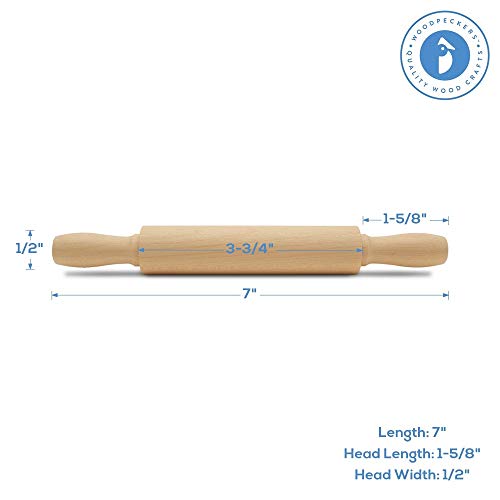 Wooden Mini Rolling Pin (50 Count)