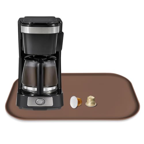 Silicone Coffee Maker Mat with Lip for Countertops
