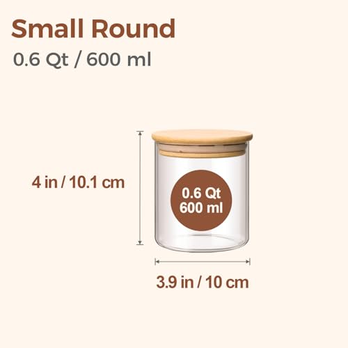 Glass Storage Containers with Lids 0.6 Qt (9 Count)