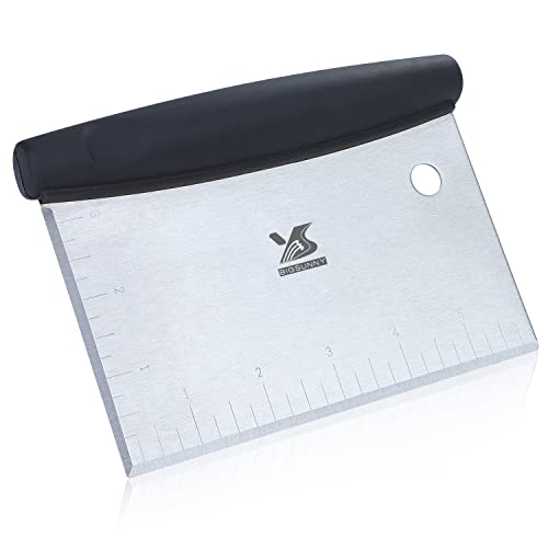 Dough Scraper Baking Pastry Cutter Good Grip Pastry Scraper Chopper Stainless Steel Dough Cutter