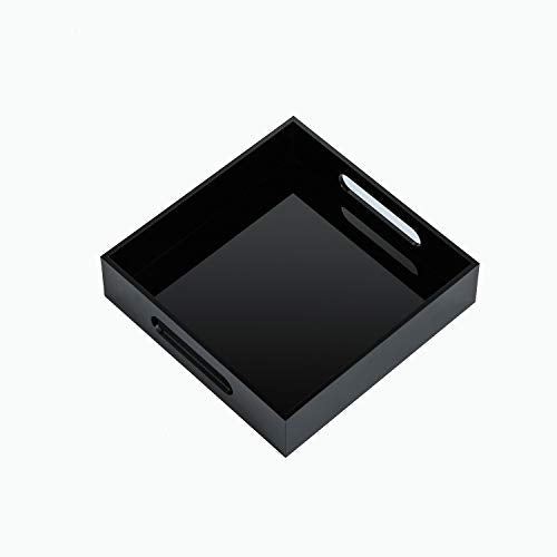 Black Sturdy Acrylic Tray with Handles