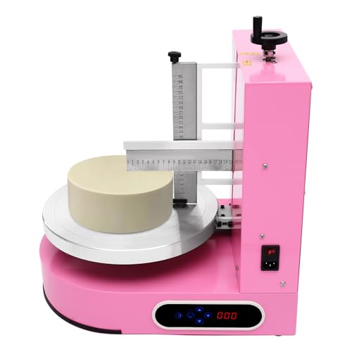 Cake Decorating Coating Machine Cream Spreading Automatic Frosting Turntable with Graduated Scraper for 4