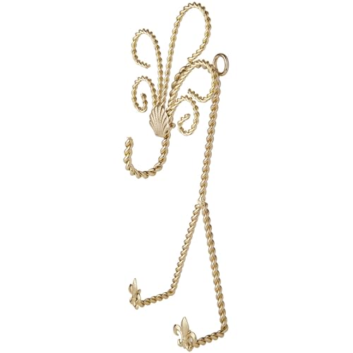 Twisted Gold toned Wall Mountable Cup and Saucer Hanger (3 Count)