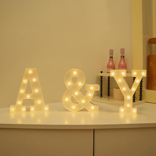 Rechargeable LED Letter Lights Sign Marquee Light Up Letters Sign for Night Light Wedding
