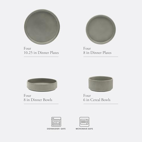 Deerfield 16 Piece Stoneware Dinnerware Set