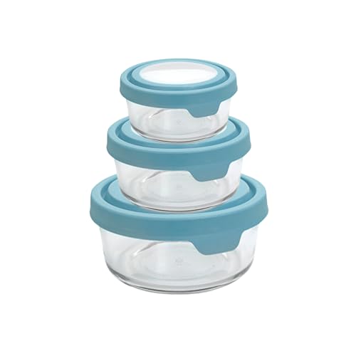 TrueSeal Round Glass Food Storage Containers with Airtight Lids