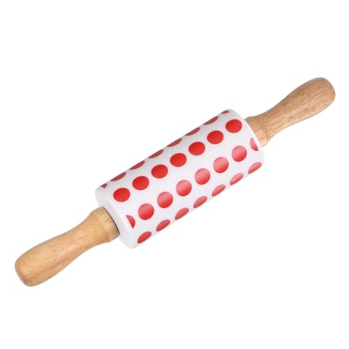 Silicone Rolling Pins for Baking 9 Inch Wooden Handle Non Stick Rolling Pin Small Roller Playdough Rolling Pins for Dough Pizza Pastry Fondant Kitchen