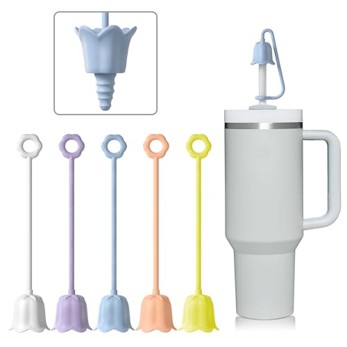 5Pcs Silicone Straw Covers for Stanley Yeti Tumbler Cup (5 Count)