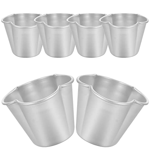 6Pcs Pudding Molds Aluminum Baking Cups Cupcake Mould Muffin Tin Nonstick Pudding Pan Egg Tart Molds Baking Tool for Kitchen Mini Pie Tins