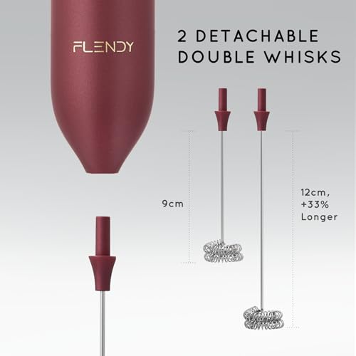 Rechargeable Milk Frother Handheld with Charging Stand
