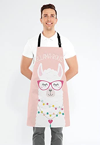 Inspirational and motivational Apron with Alpaca