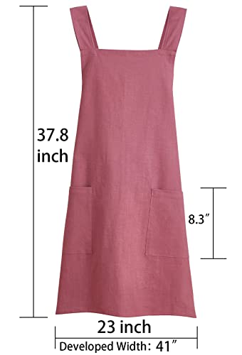 Soft Cotton Linen Apron for Women